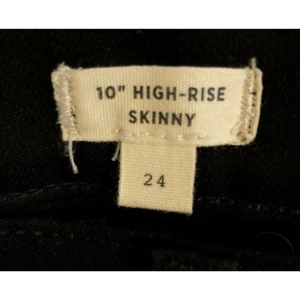 Madewell Womens size 24 jeans black 10" high rise skinny - Picture 5 of 5